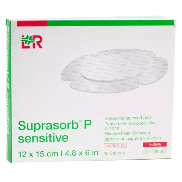 L&R Suprasorb P Sensitive Multisite 12cm x 15cm 10 unidades