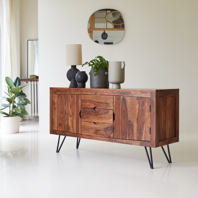 Buffet en palissandre massif L 150 cm Bonnie
