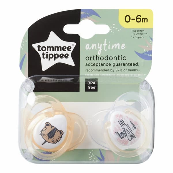 Tommee Tippee soother silicone 2pcs 0-6m Anytime 43335499