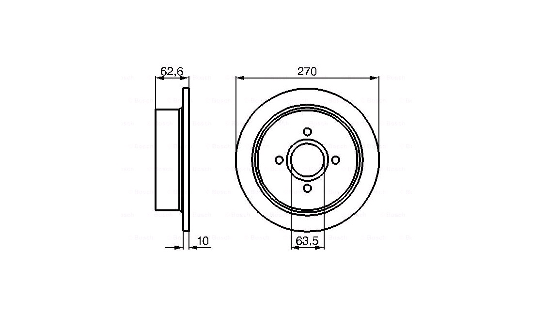 Bremseskive 270 x 10 mm