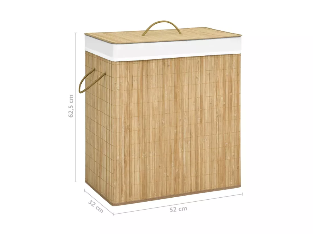 Panier à linge Bambou 100 L