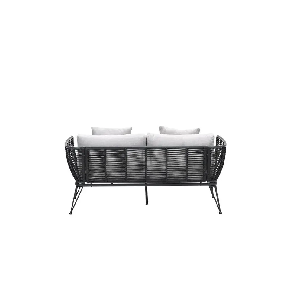 Melissa divanbed - carbon black - rope lava black - valley sand