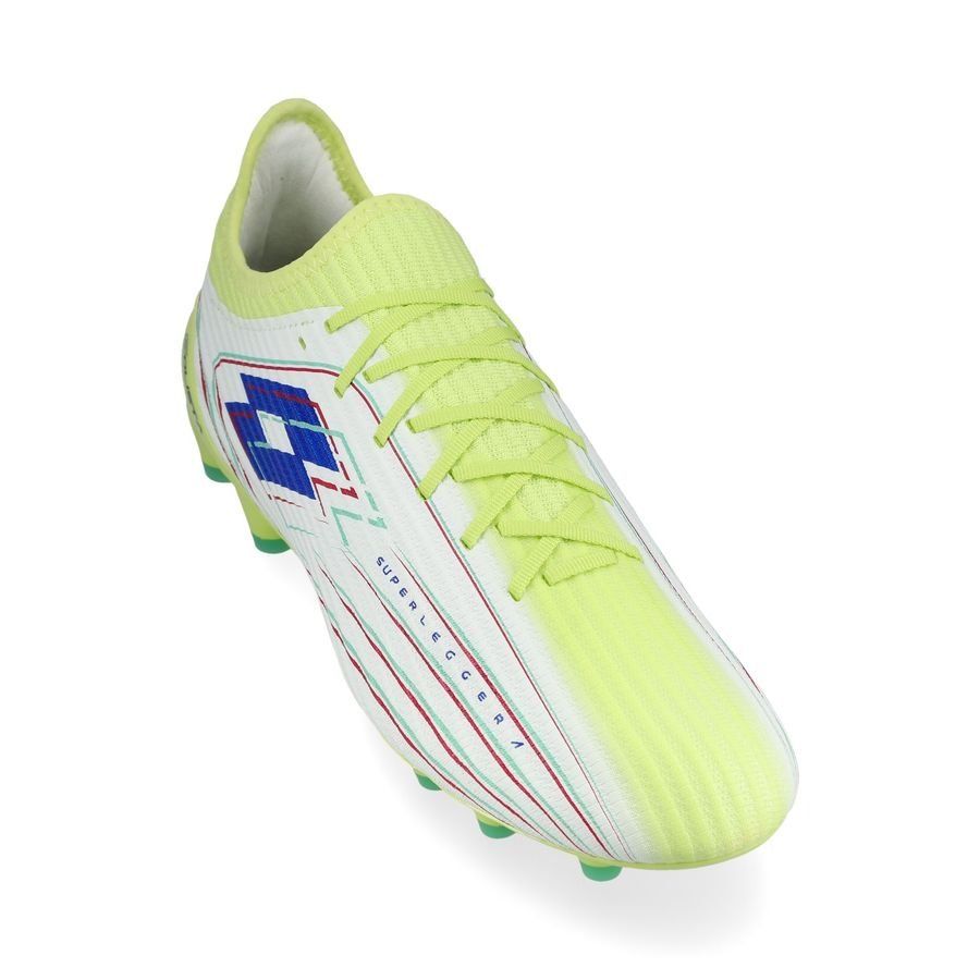 Lotto Solista 200 VIII FG Light Pack - Sunny Lime/Bleu/Blanc