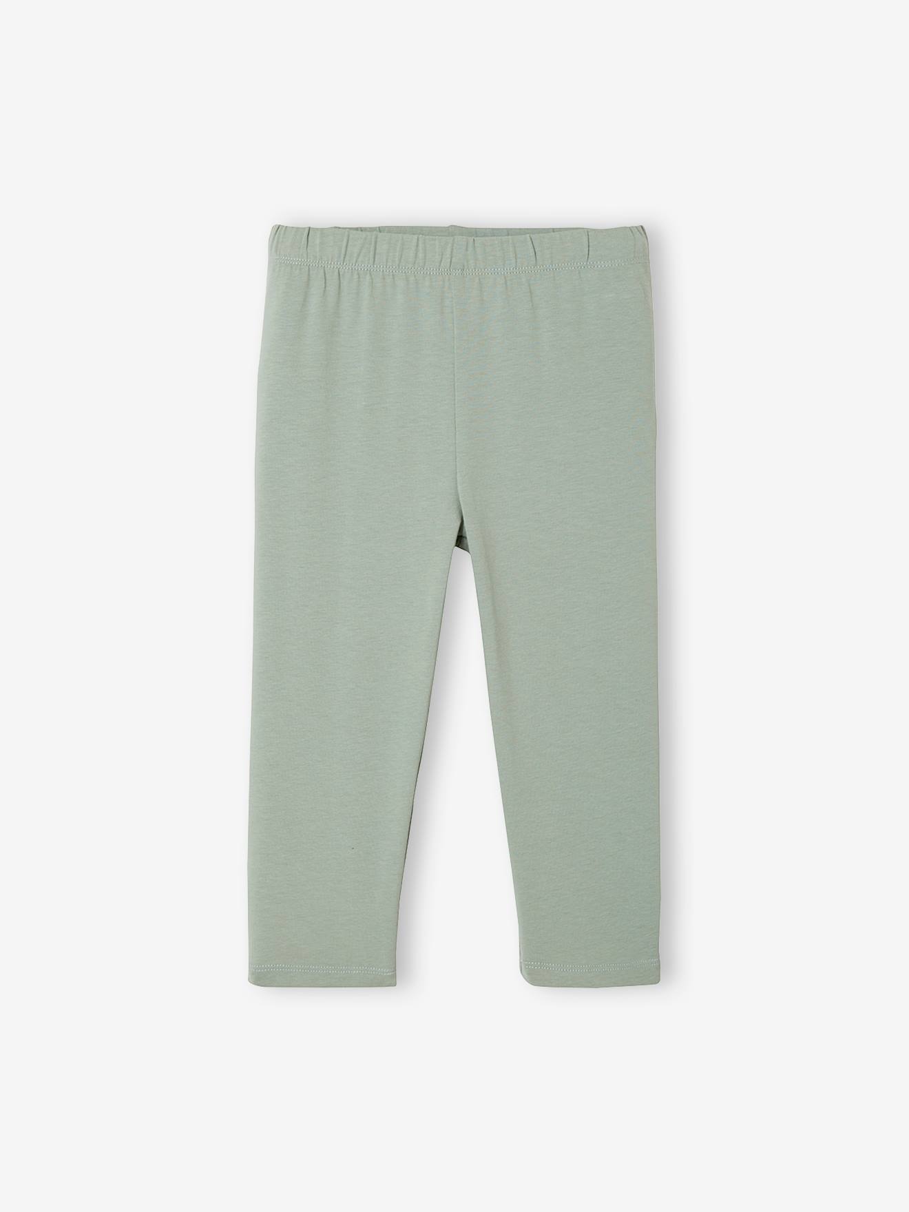 Leggings infantis, comprimento até o meio da panturrilha, laranja claro, lisas