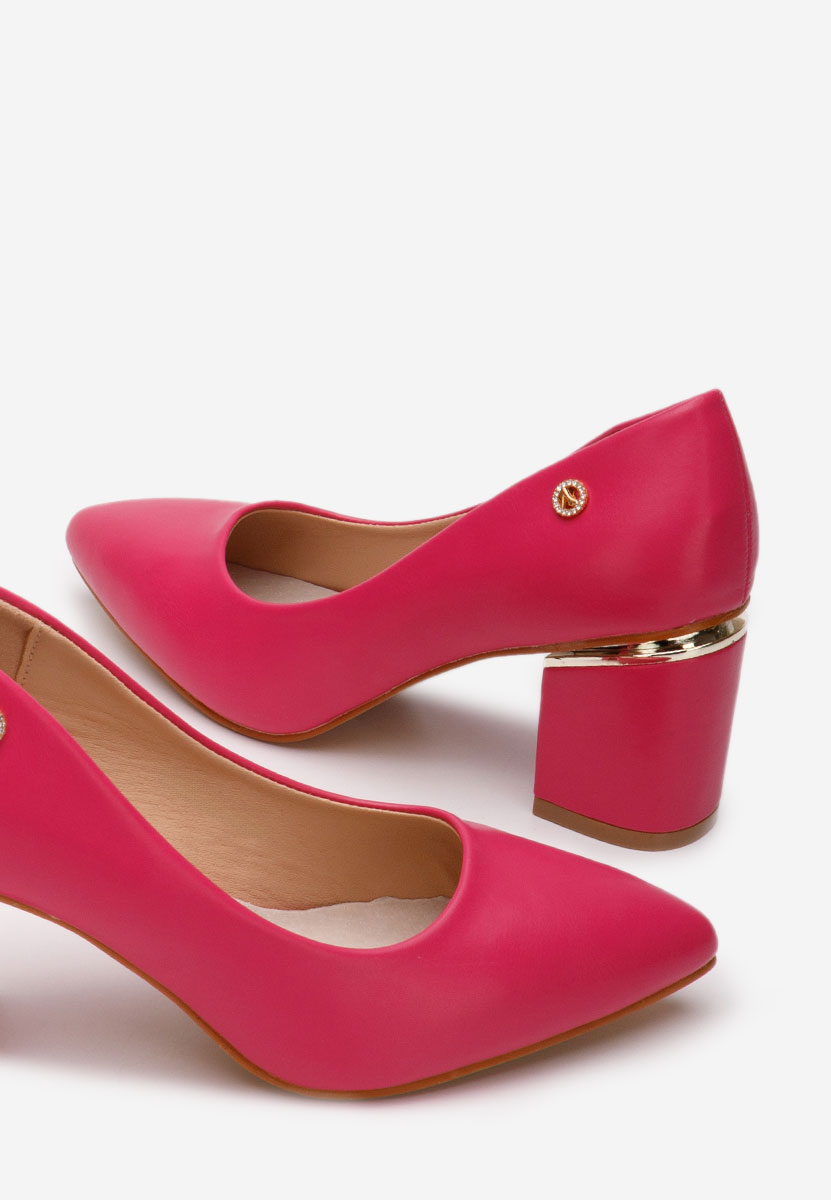 Chaussures élégantes à talon épais fuchsia Nelia