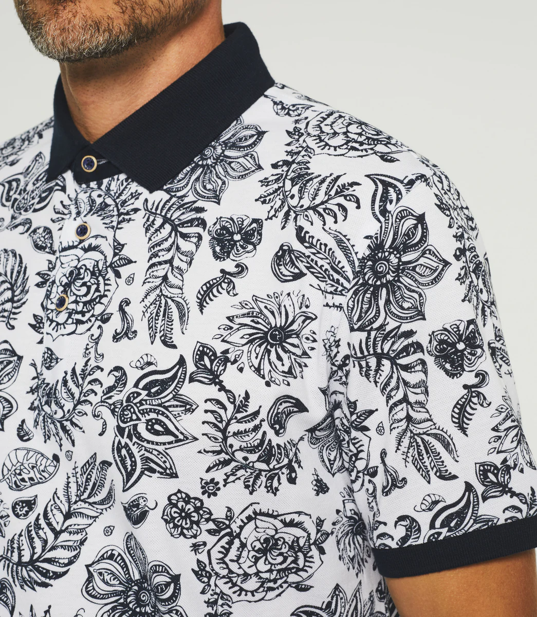 Polo manches courtes blanc 