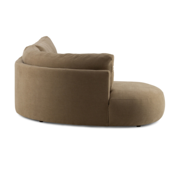 KARWEI hoekbank Ace taupe stof met verlenging links