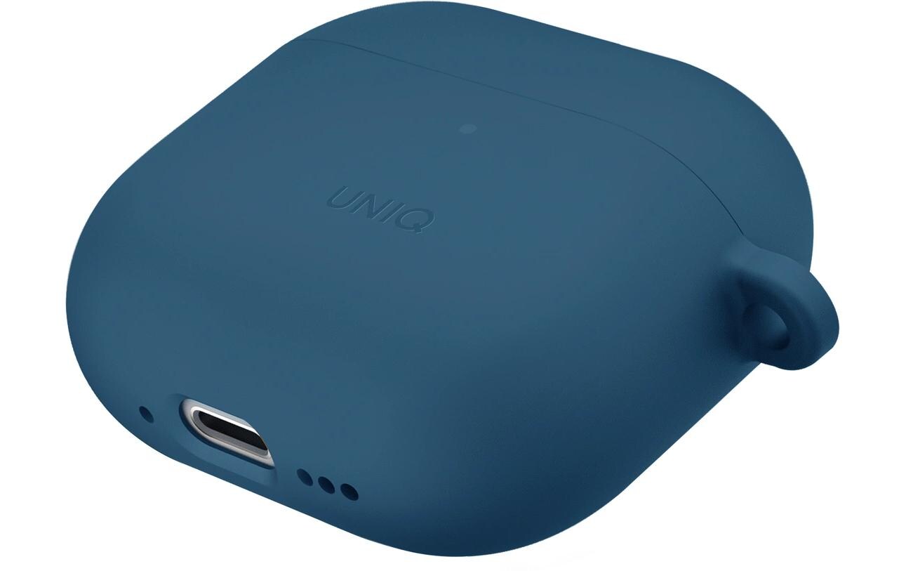 Transportcase Nexo Silikon AirPod 4th Generation BlauAirPodcase mit Haken zur Befestigung (4Gen)