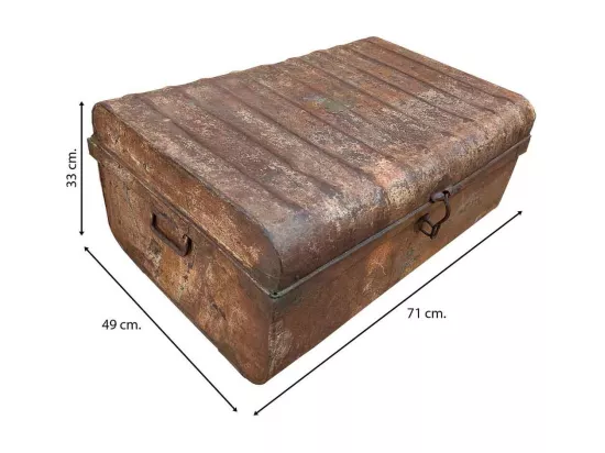 Valise en métal marron 71x49x33h