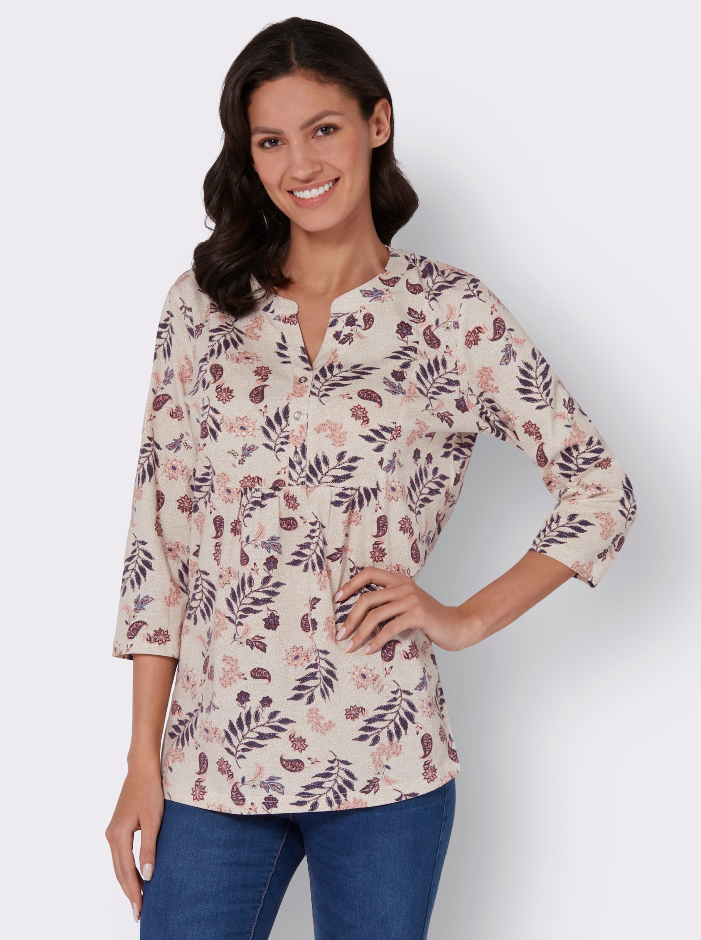 34-Arm-Shirt in figurumspielender Form