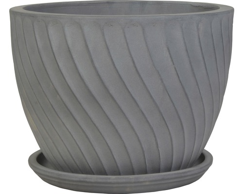 Lafiora plantenpot Ø 33 cm H 25 cm donkergrijs