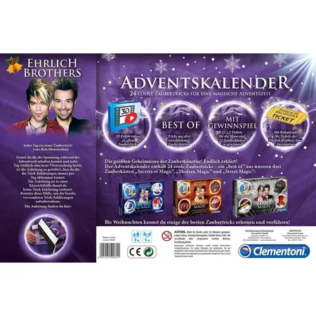 Clementoni Adventskalender Ehrlich Brothers 24 Coole Zaubertricks