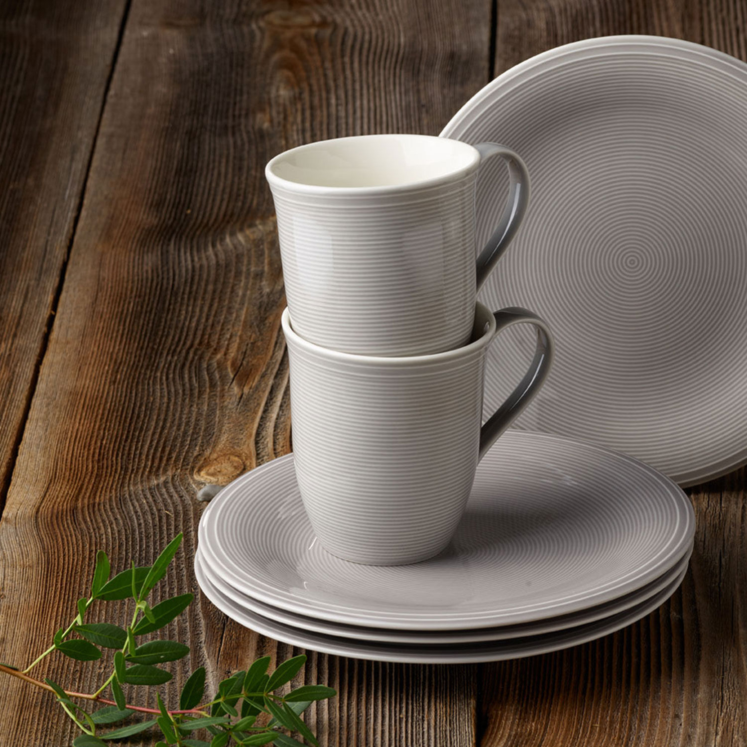 Color Loop Mug Grey, 10.5 oz, Premium Porcelain