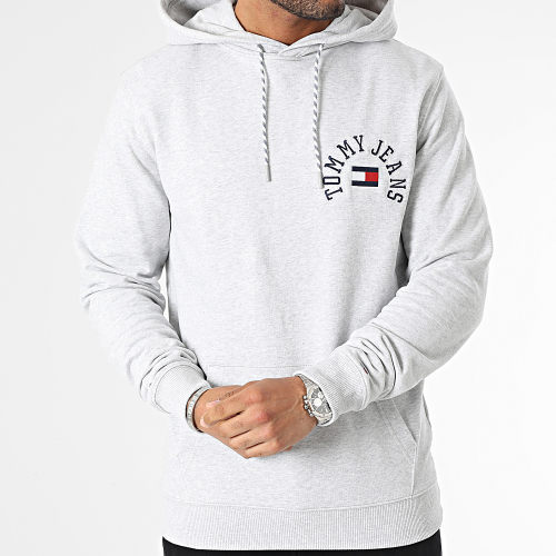 Sweat Capuche Regular Arched Logo 6805 Gris Chiné