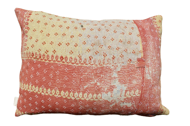 Kussen Kantha vintage 50x70 cm orange yellow