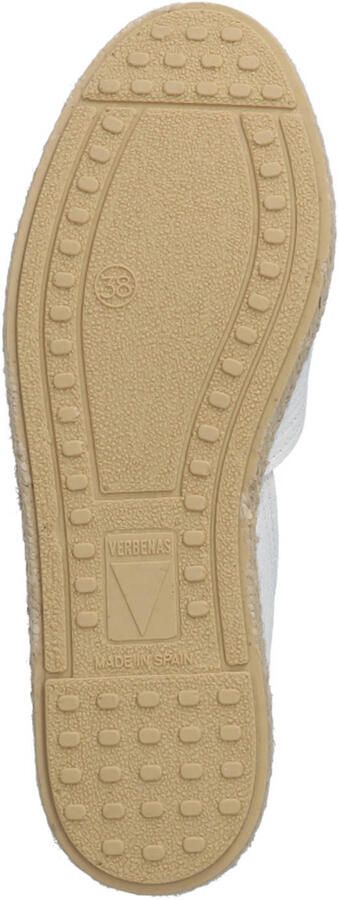 Verbenas Carmen nucleo leren espadrilles wit