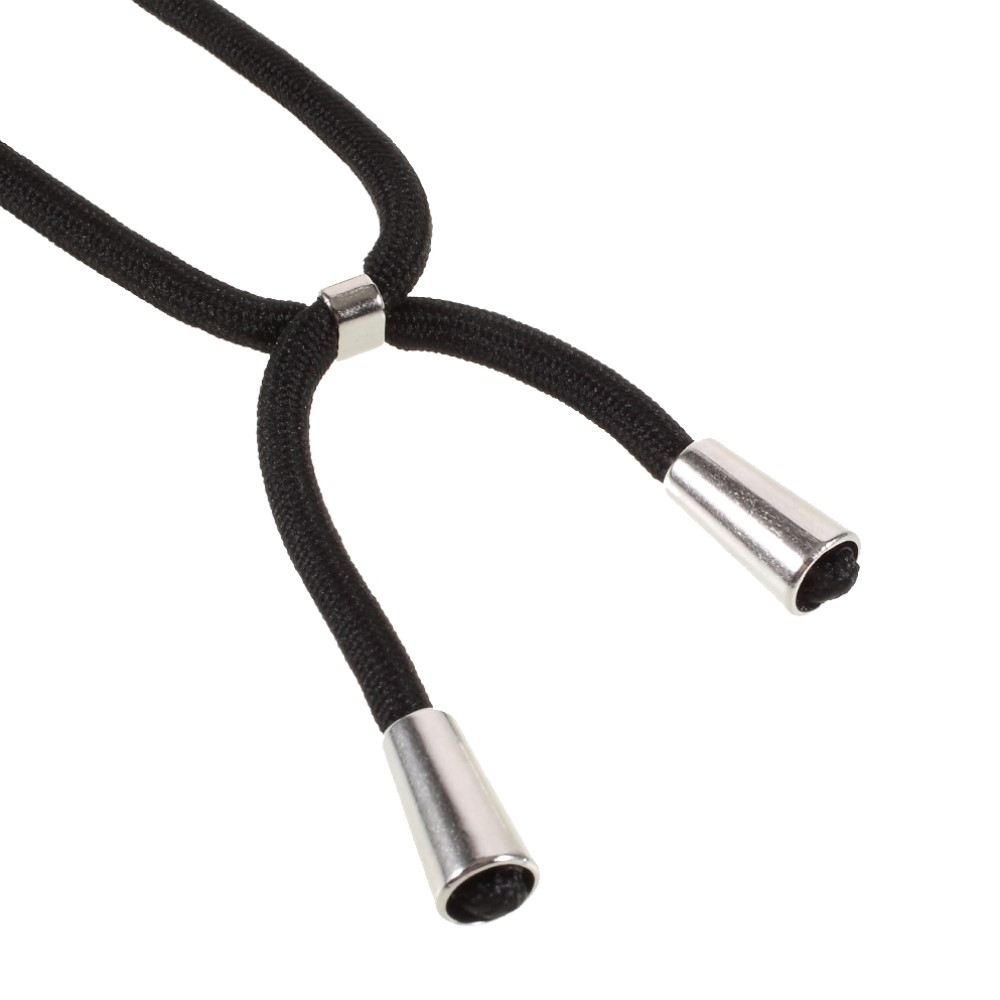 Samsung Galaxy S21 FE 5G Hybrid Hülle TPU Bumper Acryl Rückseite   Necklace Handykette (150cm) - Transparent / Schwarz