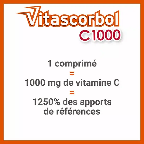 Vitascorbol Vitamina C 1000mg 20 comprimidos efervescentes