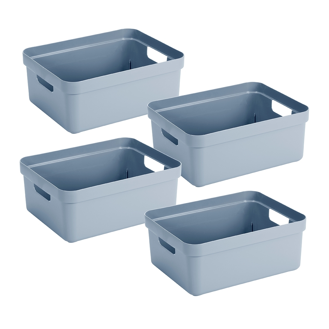 Sunware sigma home set van 4 24l opbergbox - blauw