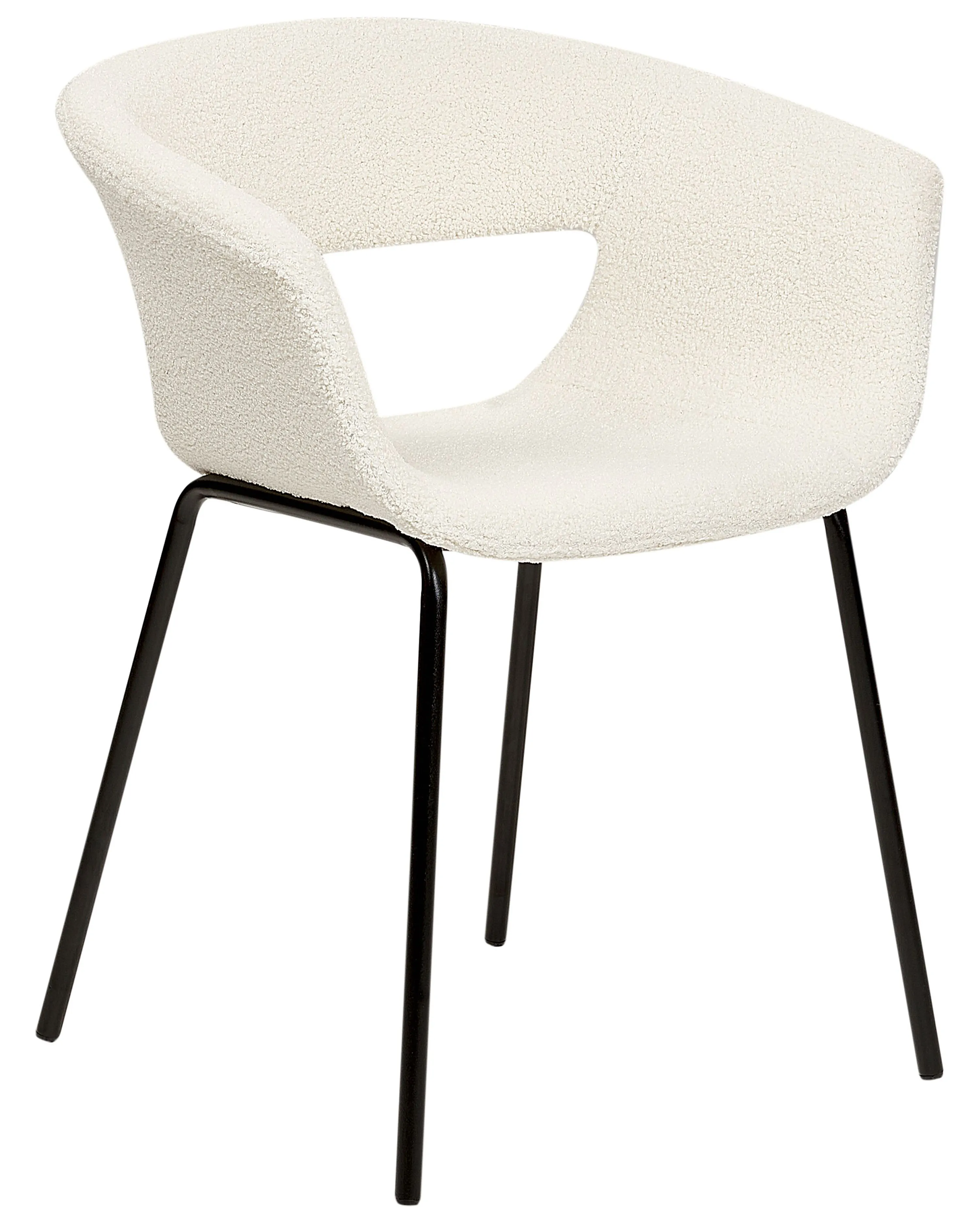 Set van 2 eetkamerstoelen ELMA Bouclé Gebroken wit
