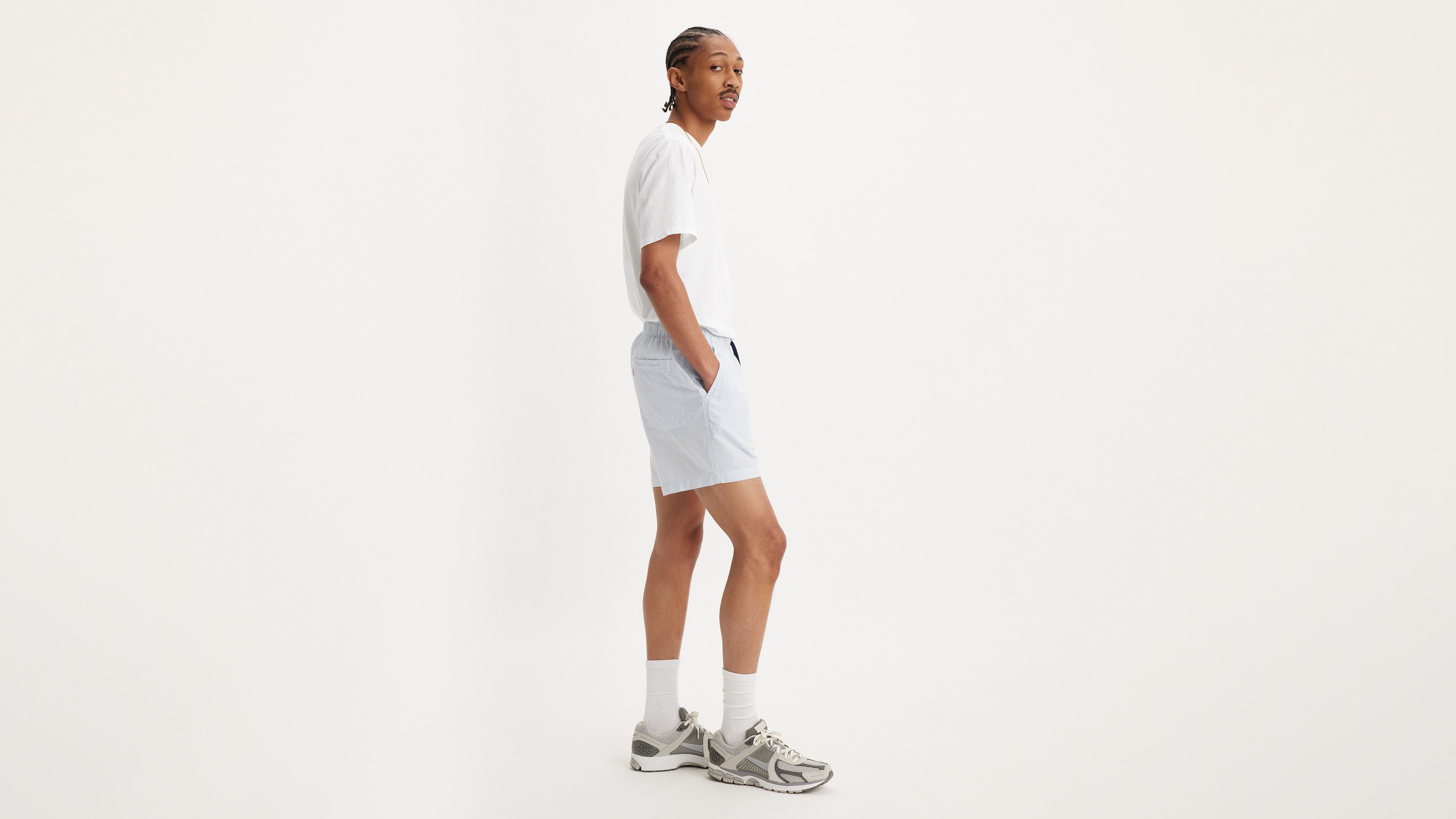 Short XX Chino Easy - Lounge Stripe Soft Chambray Seersucker - Multicolore