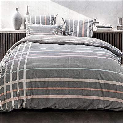 Linge de lit rayures et carreaux - BECQUET CRÉATION