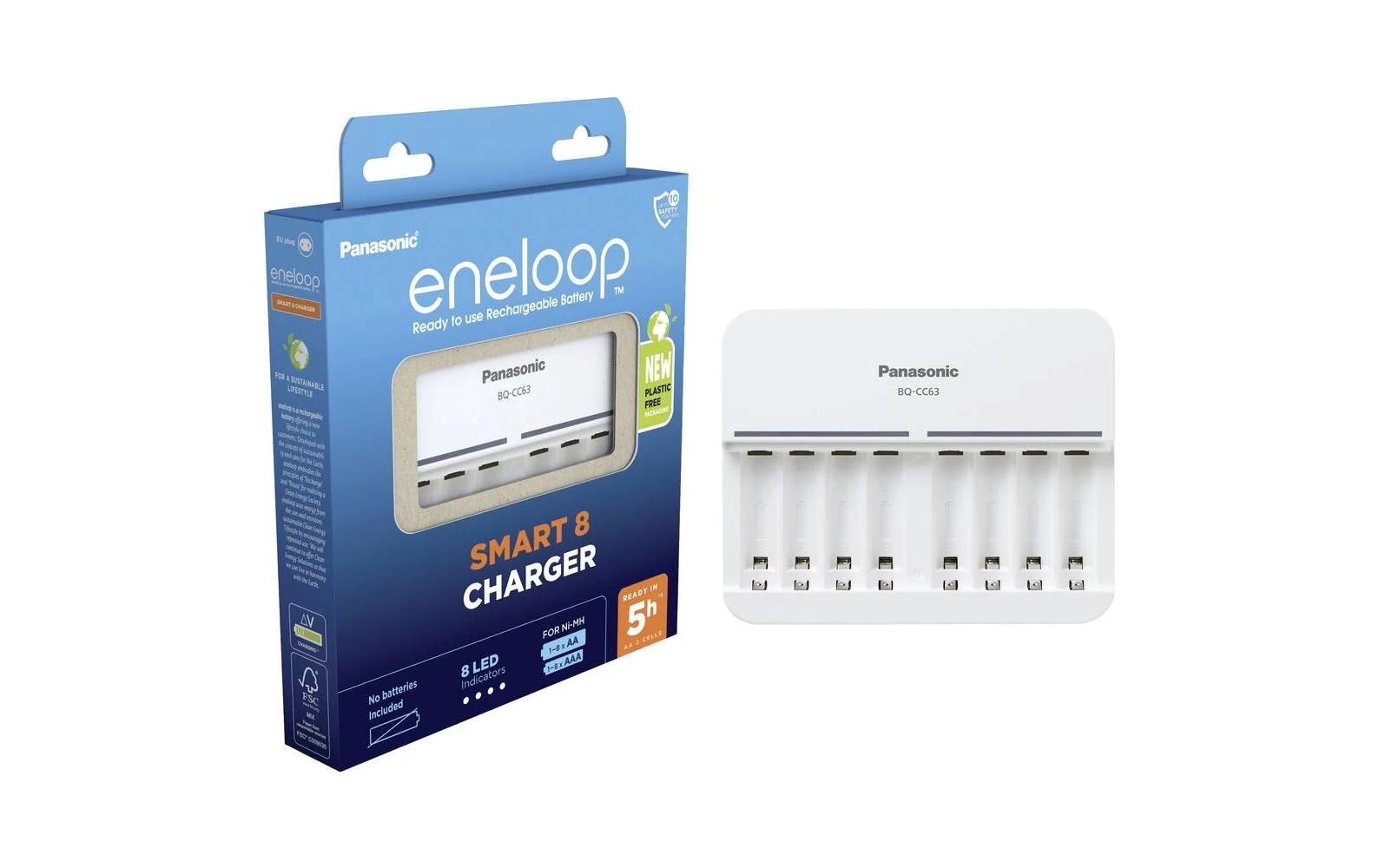 Ladegerät eneloop Smart 8 Charger BQ-CC63Ladegerät für bis zu 8 AA/AAA-Akkus