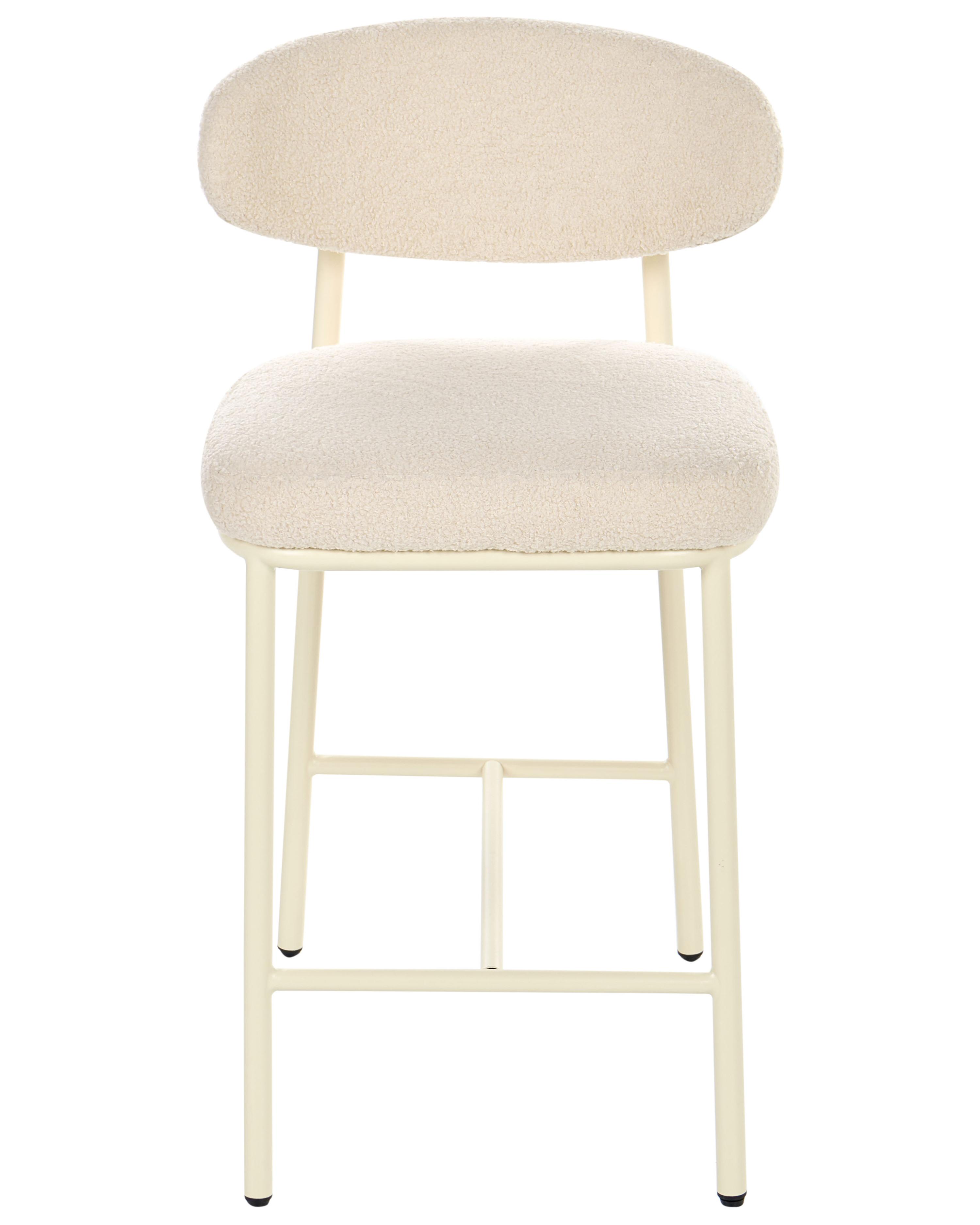 Set van 2 barstoelen UNITY Bouclé Lichtbeige