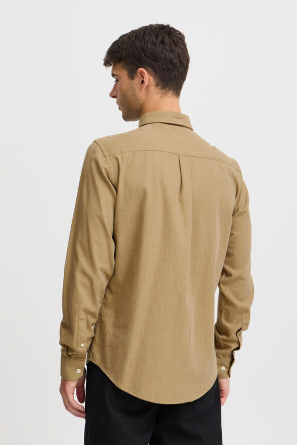 Casual Friday CFANTON LS BD fil a fil shirt Gothic olive melange