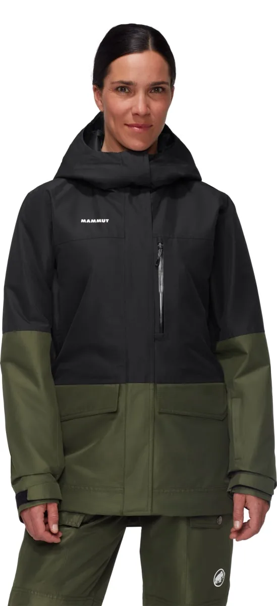 Mammut Fall Line Hs Thermo Hooded Jacket Women Dark Marsh-Black