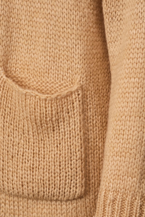 Strickjacke, oversized, offene Form, Langarm
