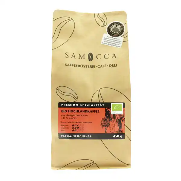 Premium Spezialität Bio Hochlandkaffee ganze Bohnen