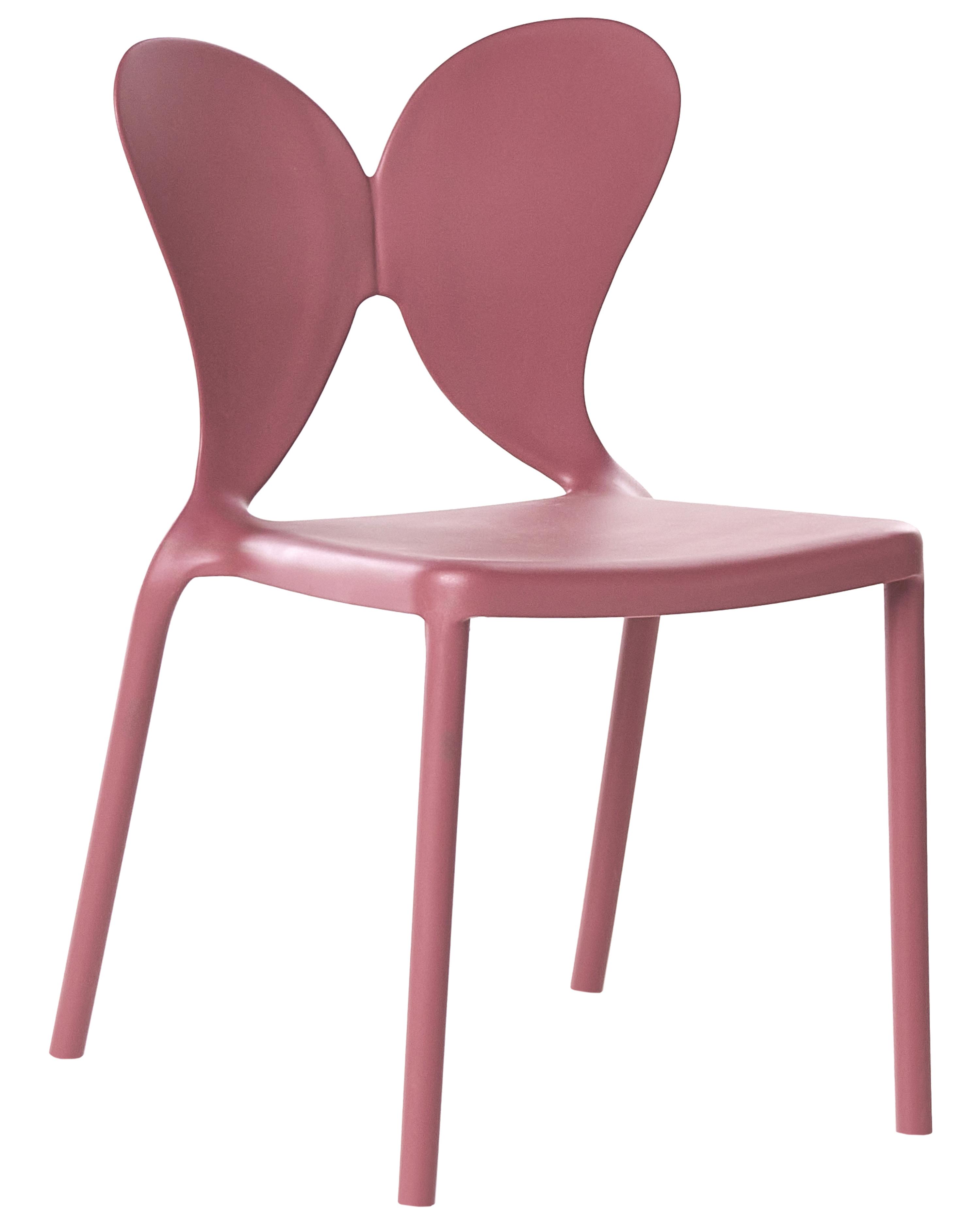 Set van 2 tuinstoelen LARISSA stapelbaar Roze