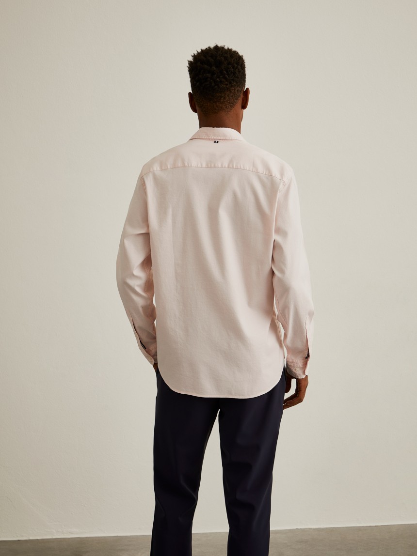Camisa slim fit em tecido oxford