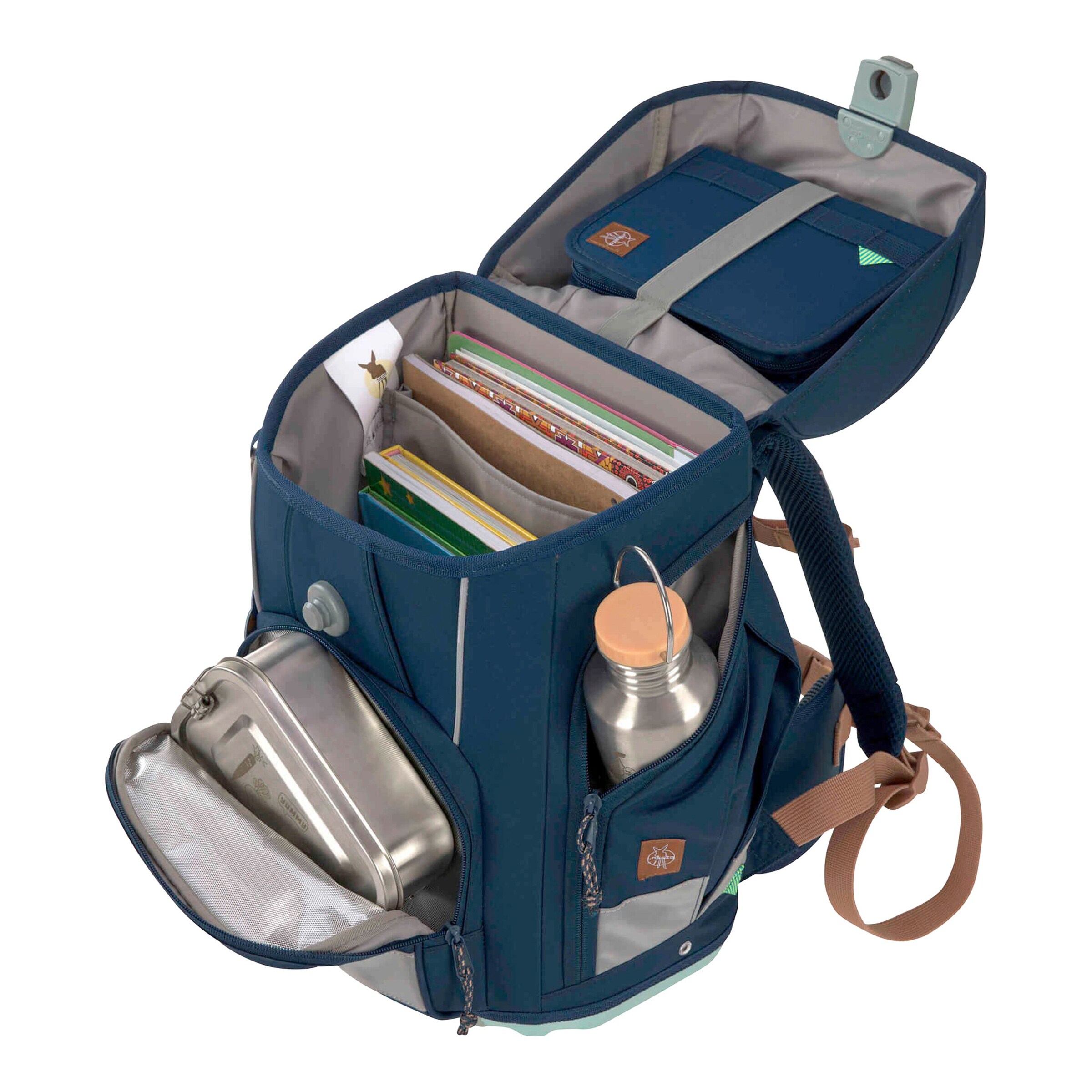 Lässig Schulranzen-Set Boxy Unique 7-tlg. navy