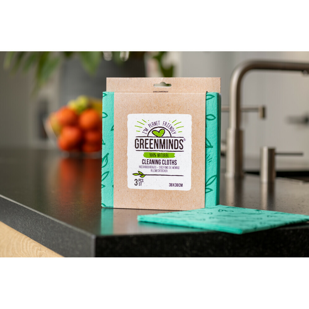 Greenminds Schoonmaakdoekjes 38x38 cm3 stuks