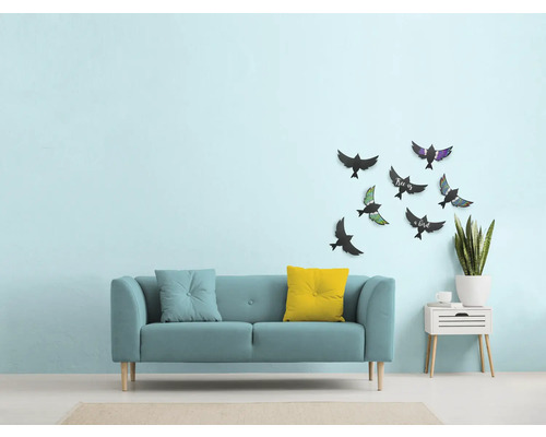 3D wandbord Vogel incl. krijtstift 7 st.