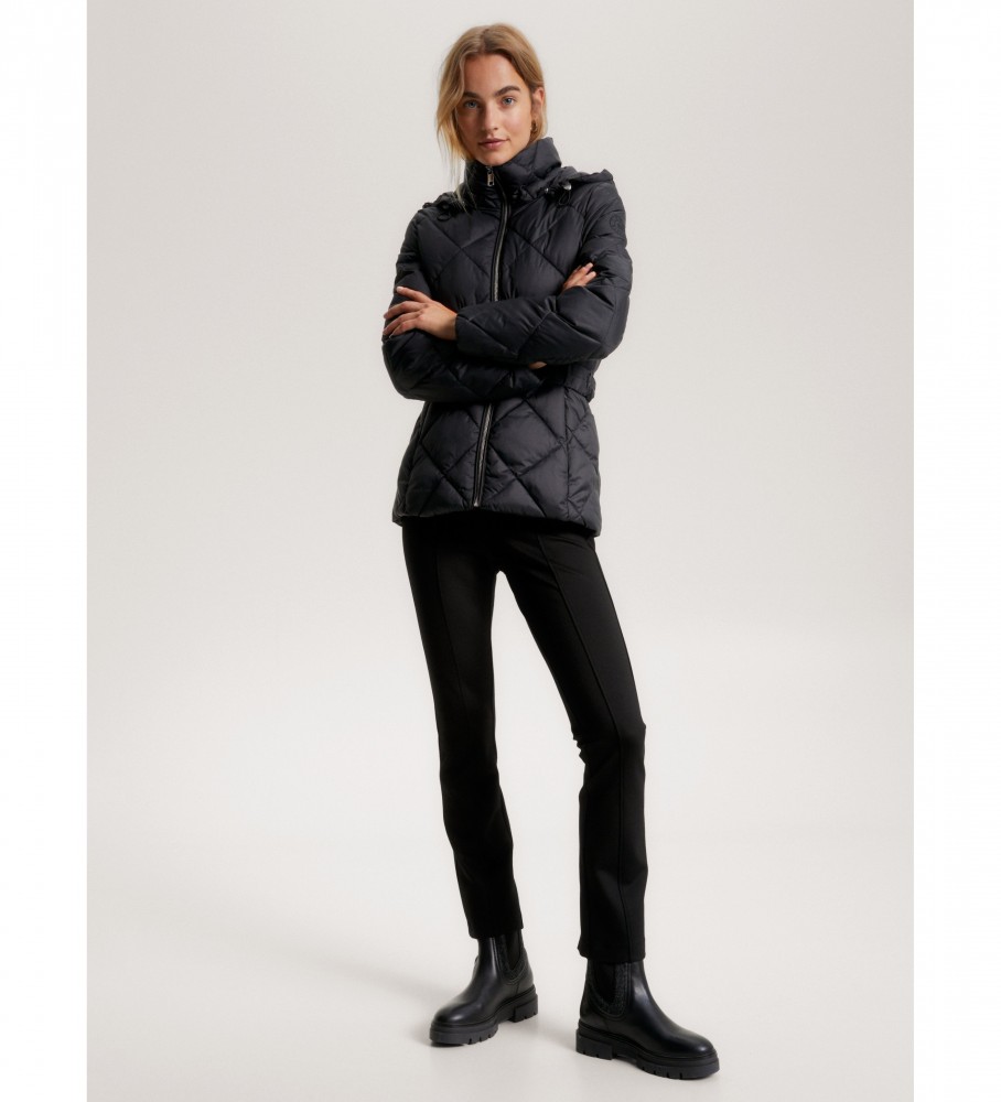 Jaqueta Tommy Hilfiger Elevated Matelassada, Preta