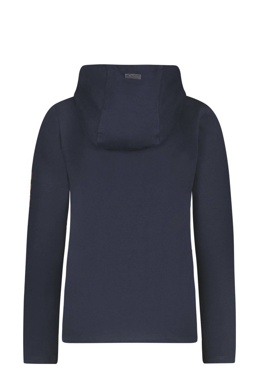 B.Nosy hoodie Ted met printopdruk donkerblauw