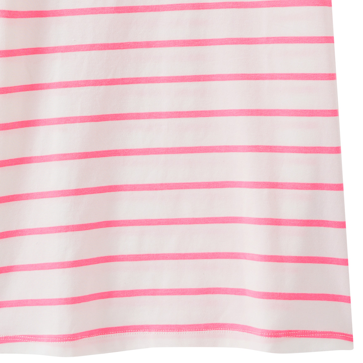 Yigga Mädchen T-Shirt mit Streifen weiss / pink