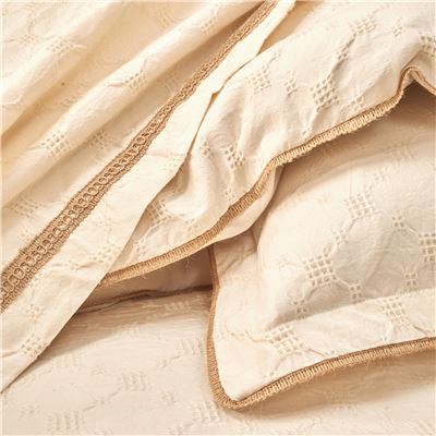 Linge de lit tissage gaufré