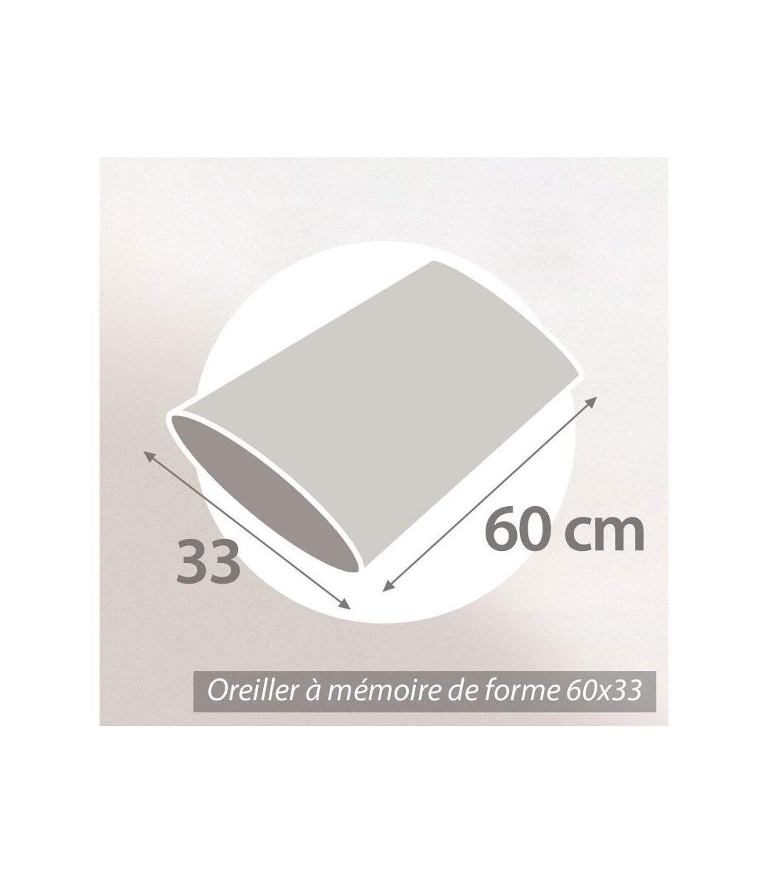 Oreiller NOMADE Visco-végétal à mémoire de forme 60x33