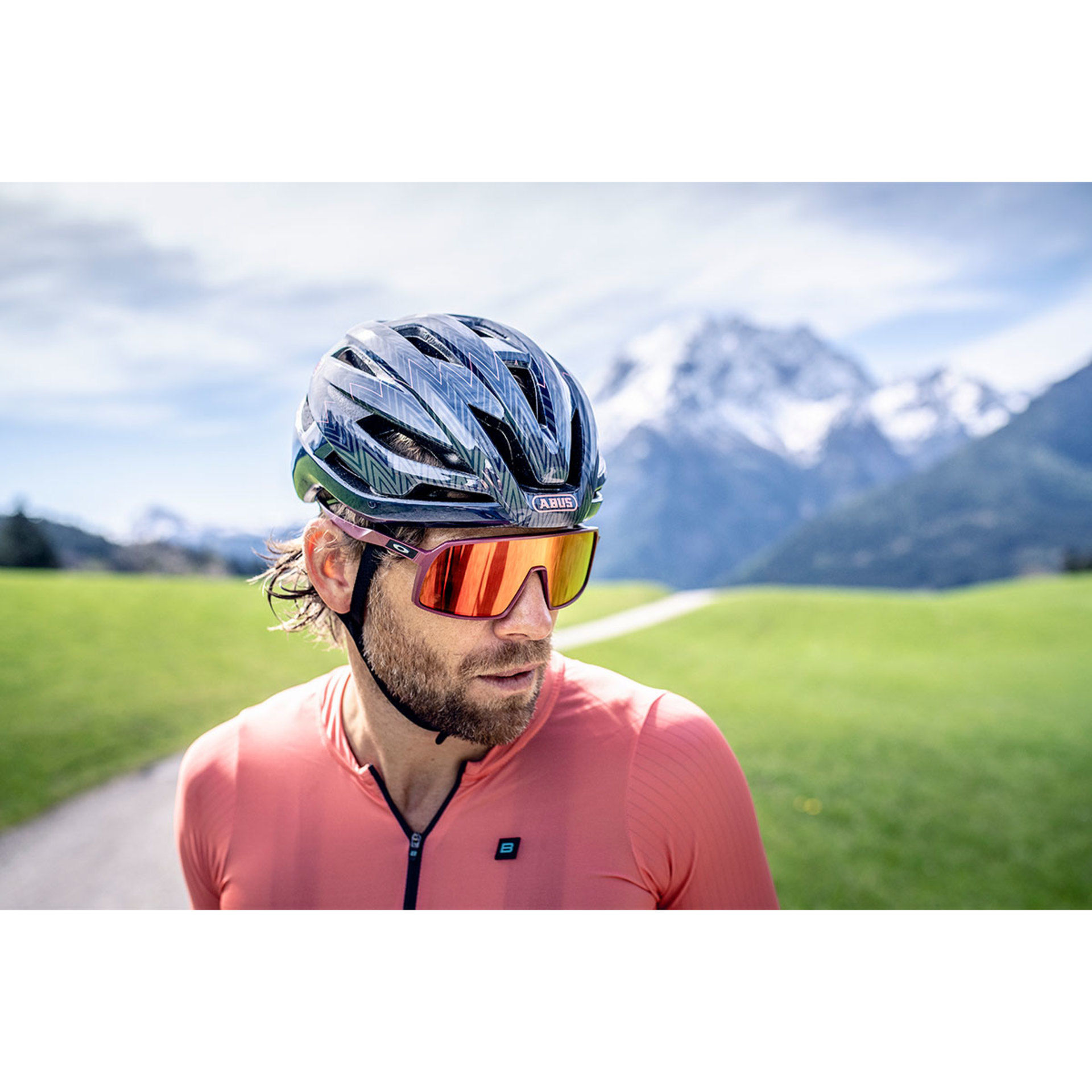 Abus StormChaser Race Fietshelm Zigzag Blauw/Grijs