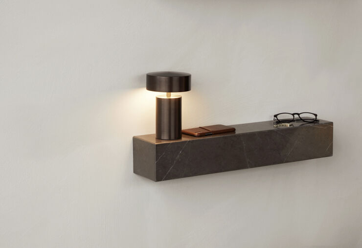 Audo Copenhagen Plinth Shelf, Brown, Grey Kendzo Grå