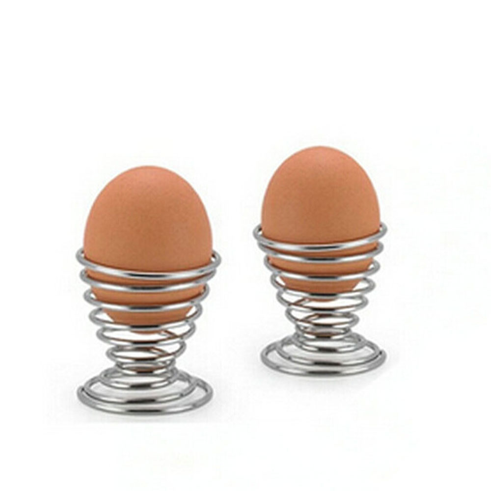 Spiral Eierbecher Frühstücks Ei Halter - Silber