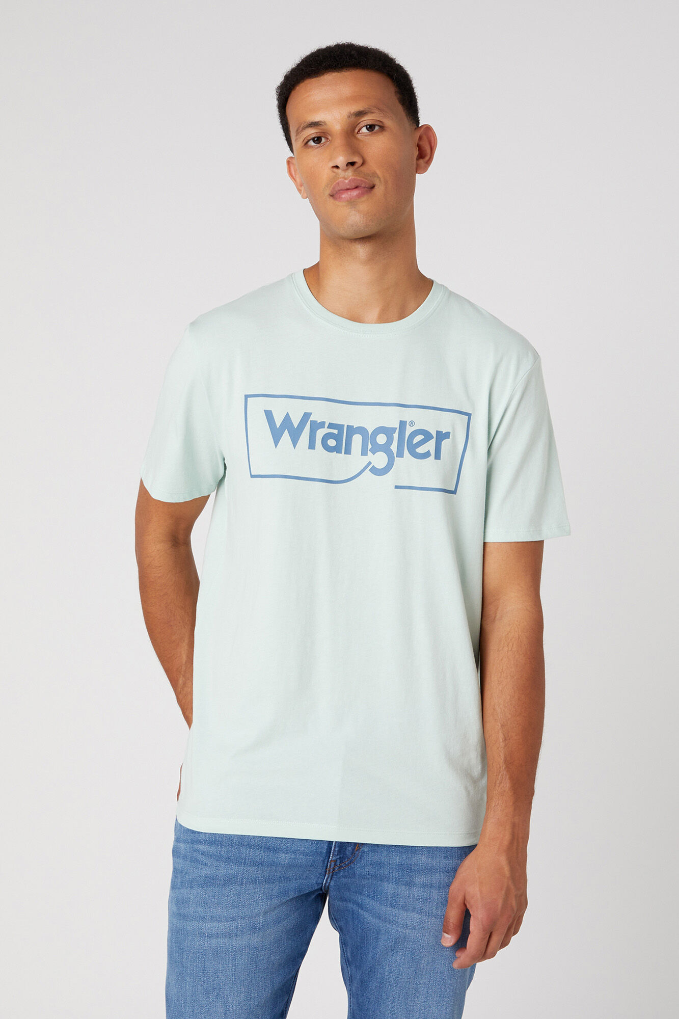 Camiseta básica com logo - Azul