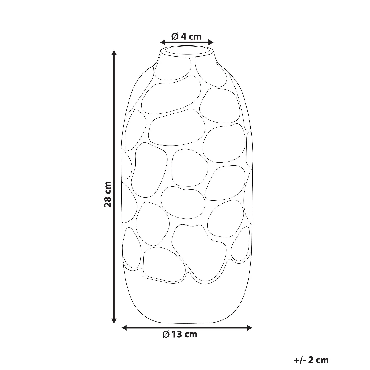 Beliani Vase Cenabum Blanc