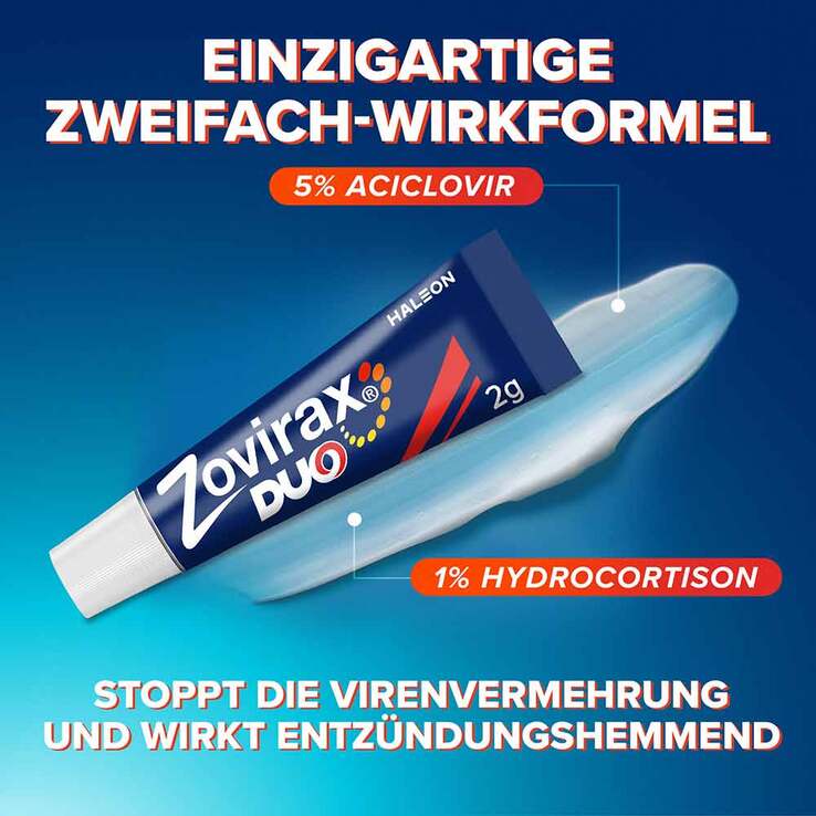 ZOVIRAX Duo 50 mg/g / 10 mg/g Creme, 2 g