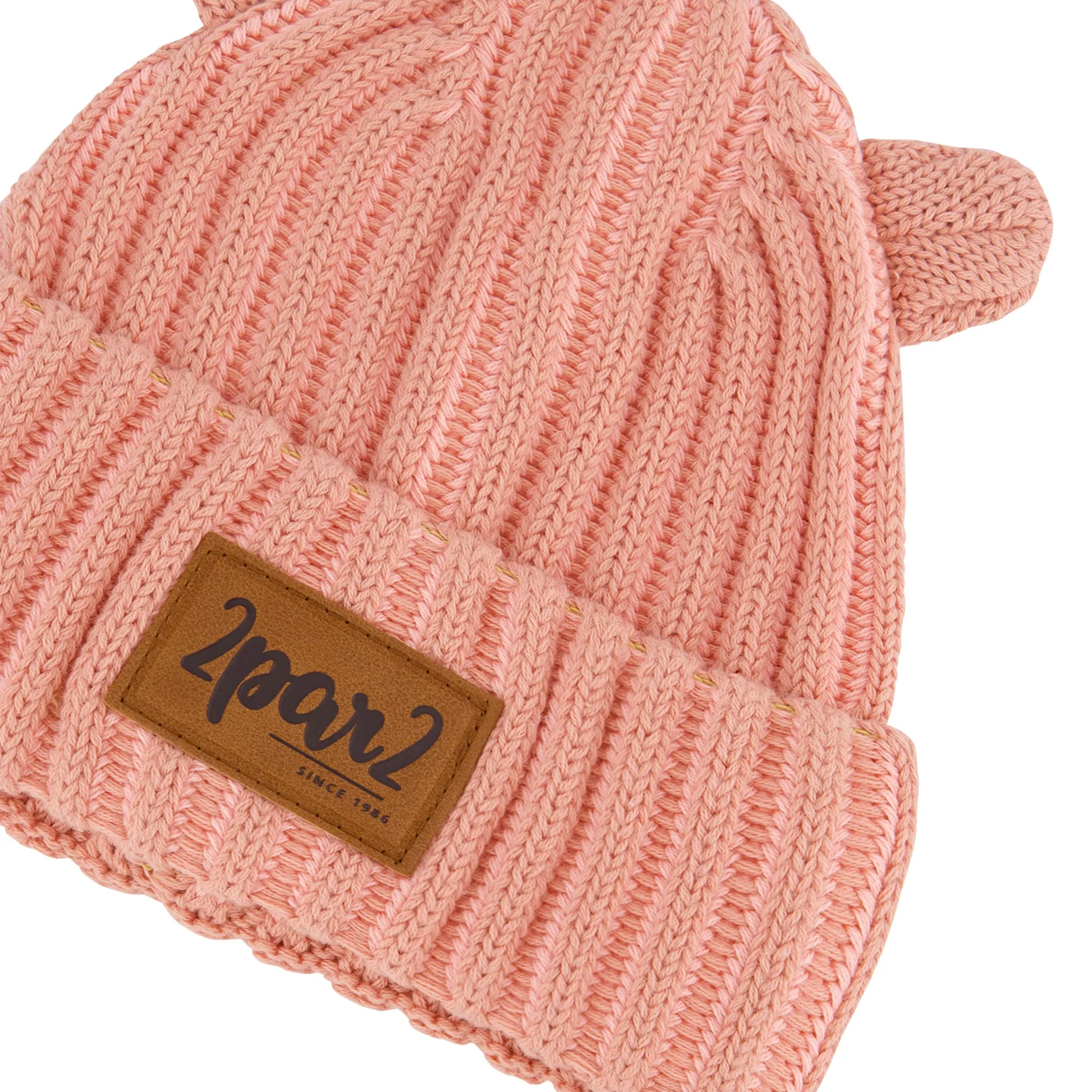 Deux par Deux Tuque Tricot Rose 6-24mois