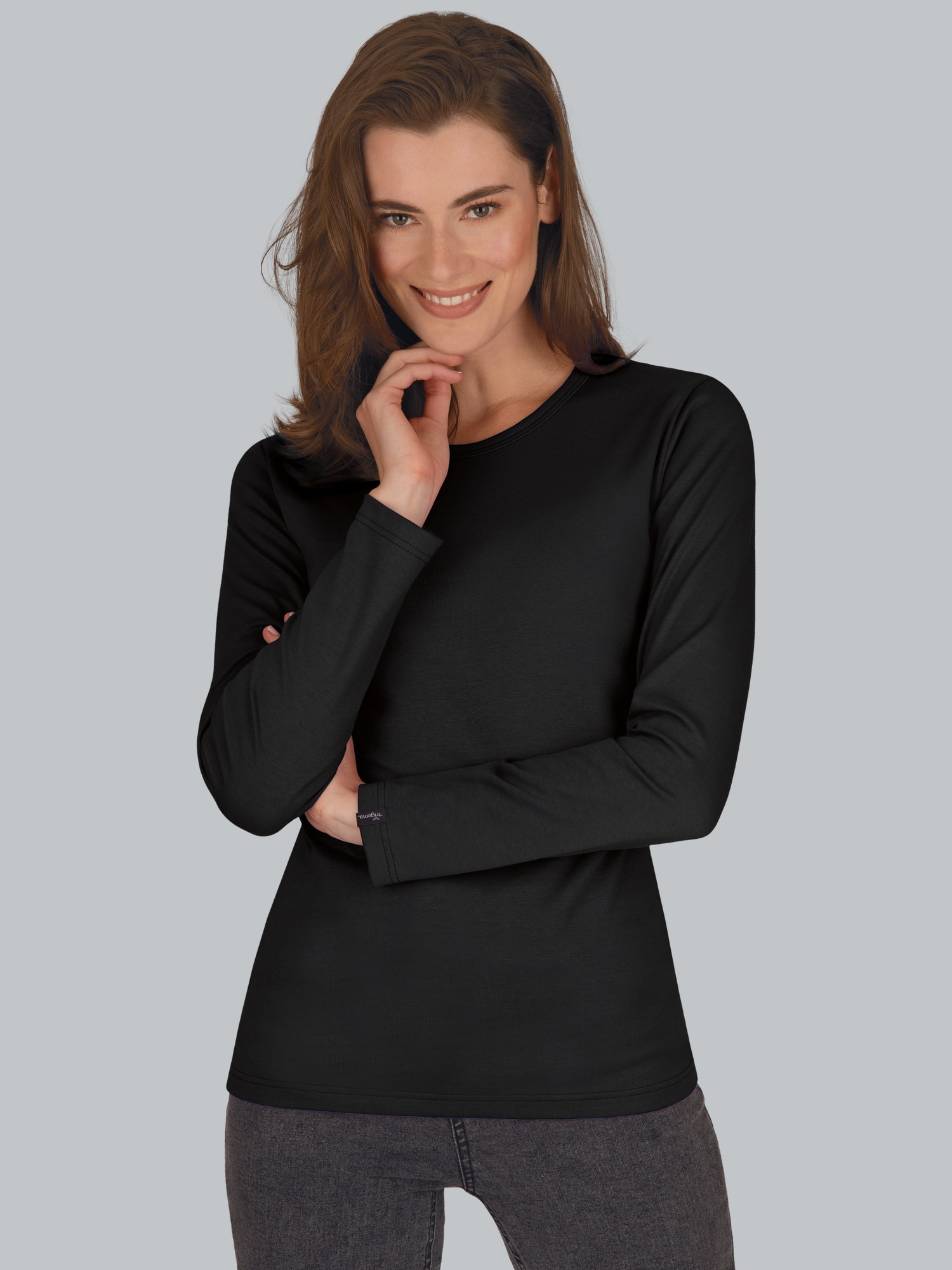 Langarmshirt Schwarz